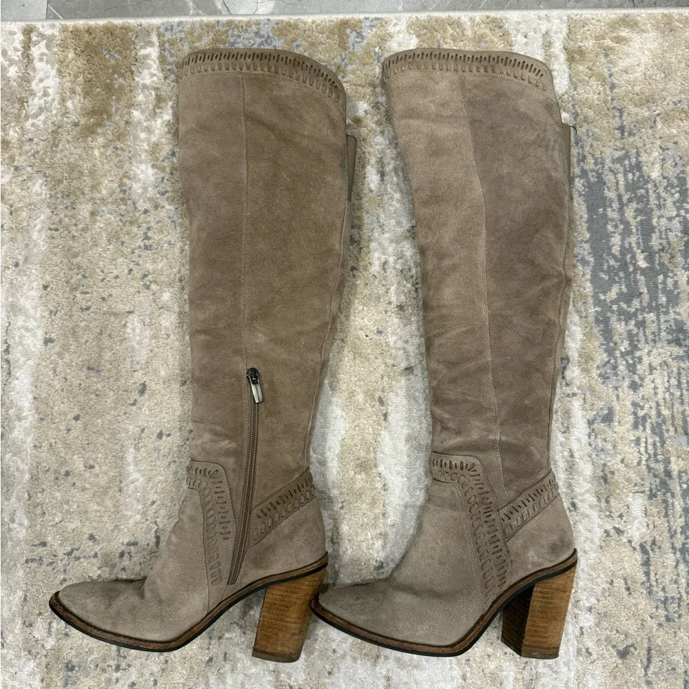Vince Camuto Taupe Over the Knee Boots